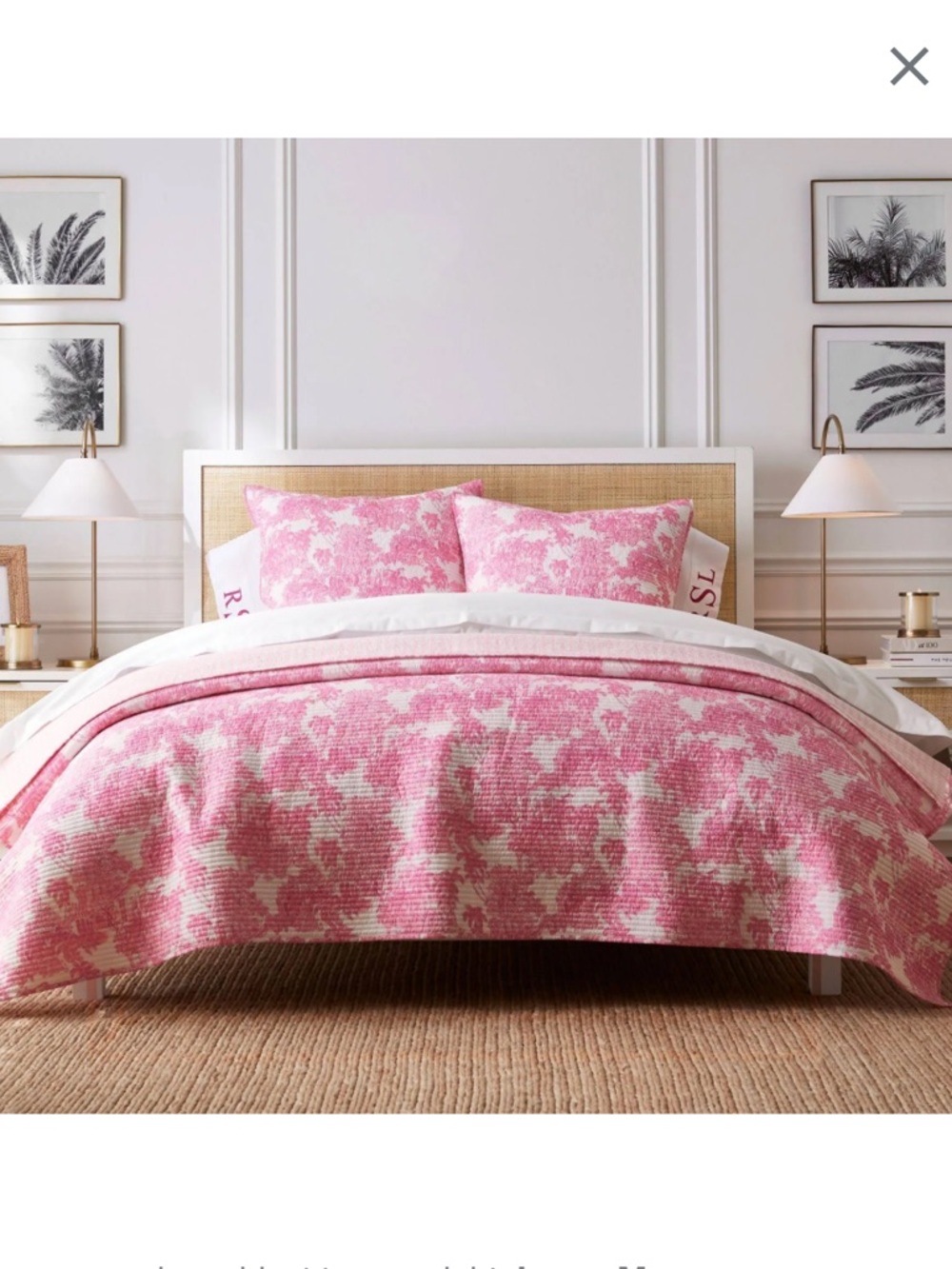 NWT Lilly Pulitzer X Pottery Barn Anniversary Toile King Sized Quilt and shams